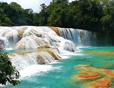 Mexiko Reise Agua Azul Wasserfall